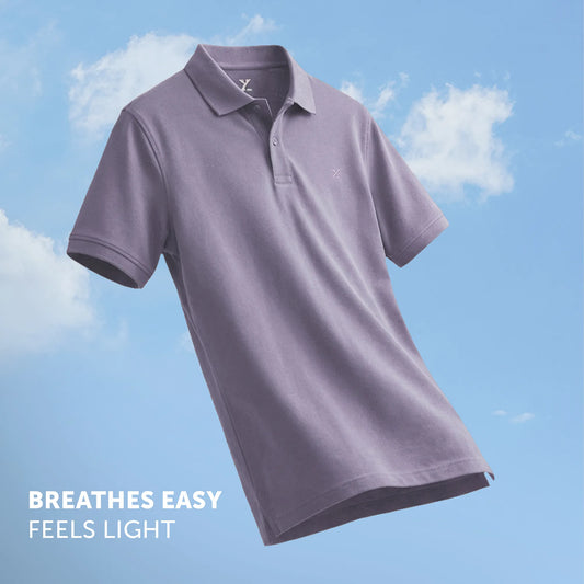 Nova Combed Cotton Polo T-shirts Misty Lilac