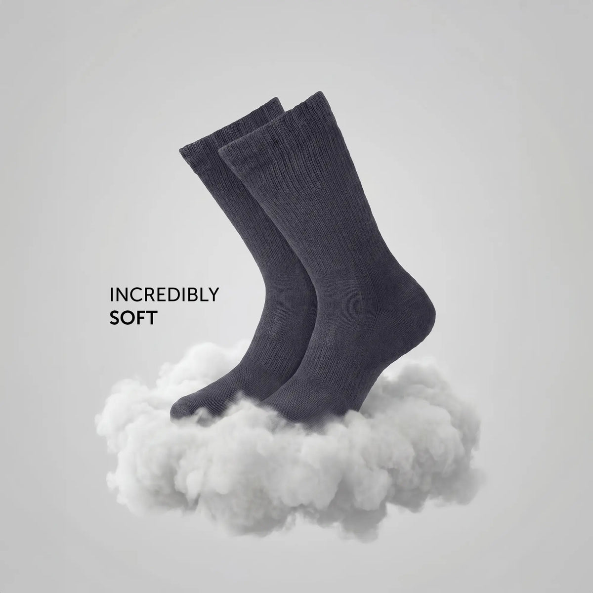 Crew-Length Socks - Graphite Grey