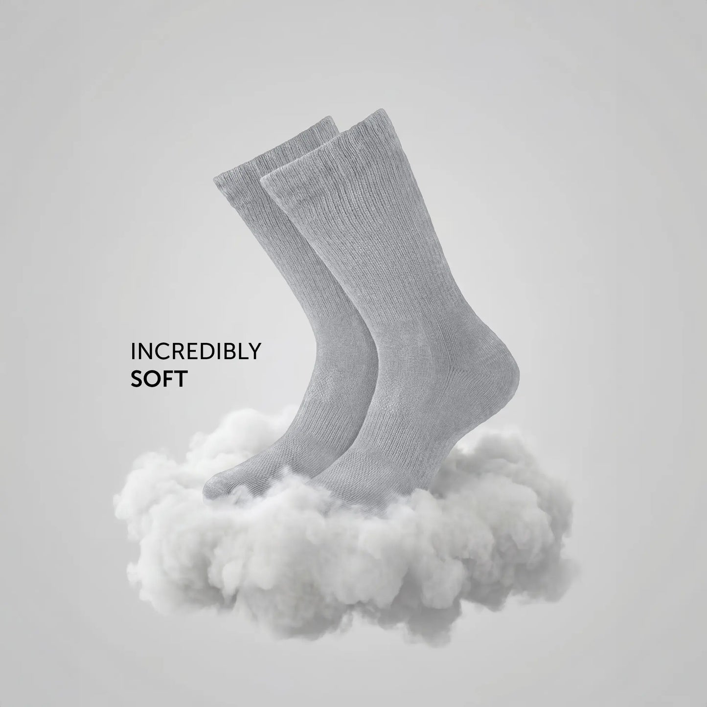 Crew-Length Socks - Cement Grey