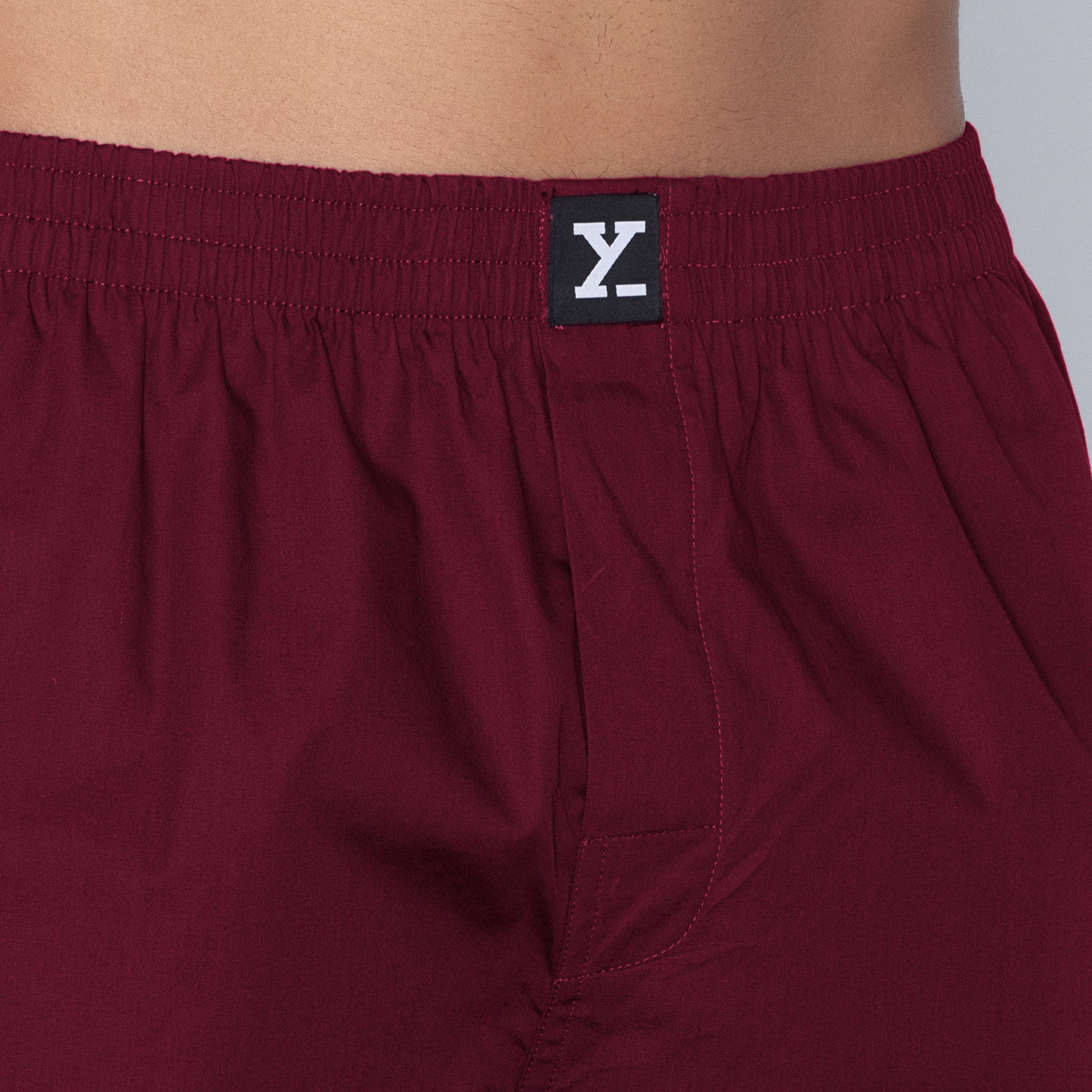 Pace Super Combed Cotton Boxer Shorts For Men Bold Burgundy - XYXX Mens Apparels