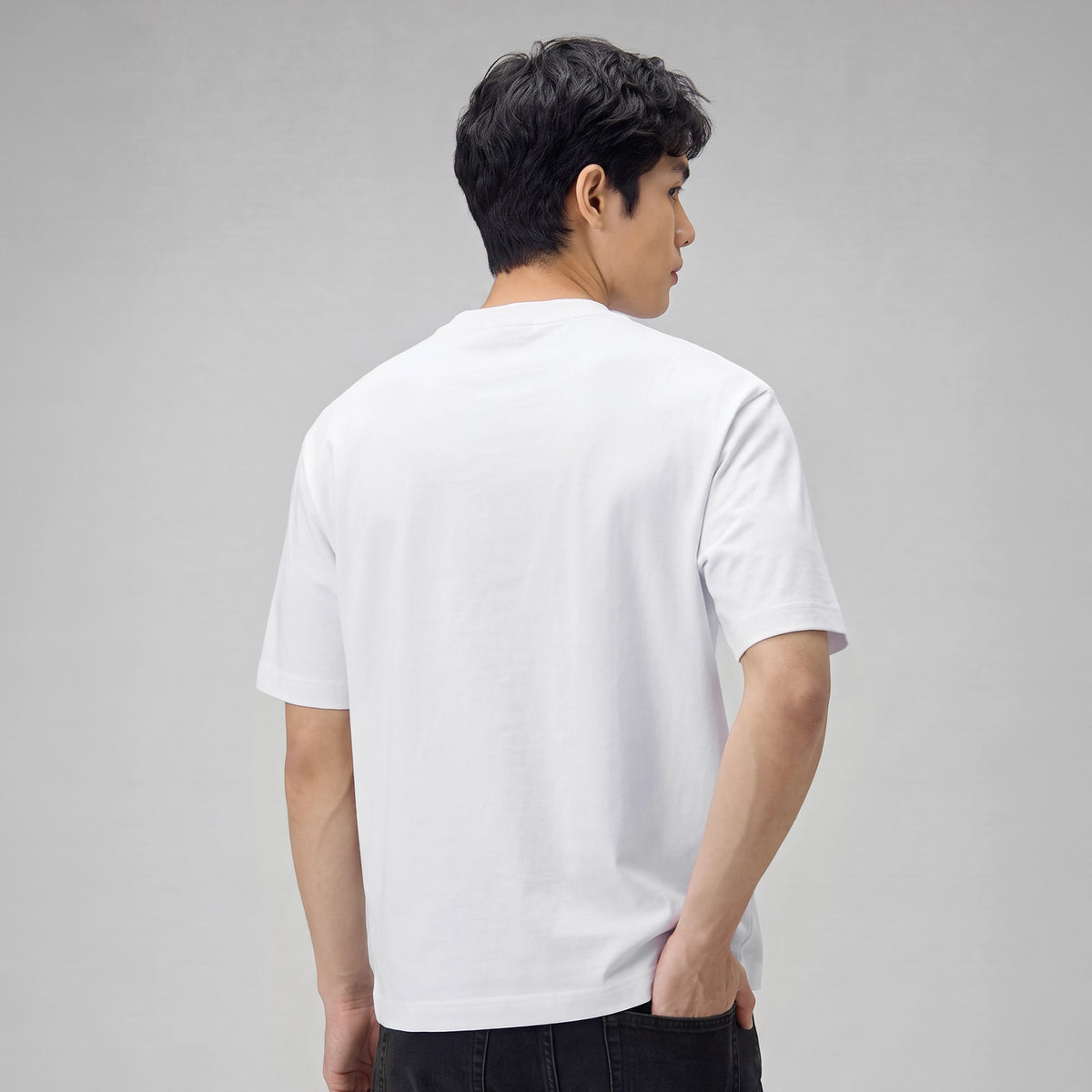 Cotton-Rich Oversized T-shirt - Polar White