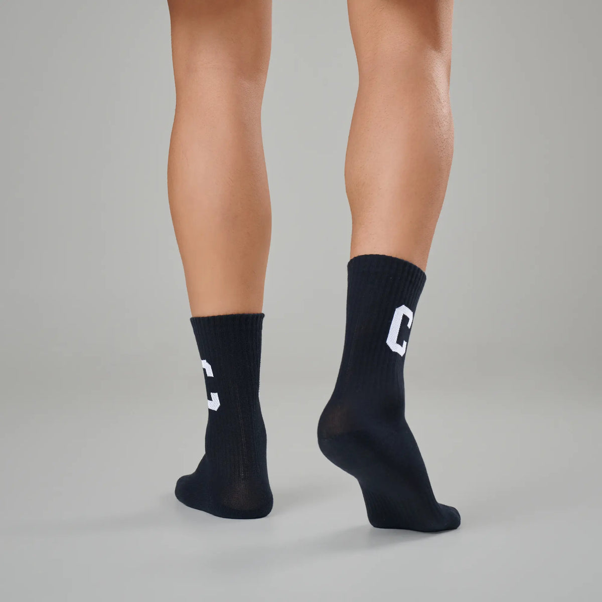 Crew Calf Length Socks - Ink Black