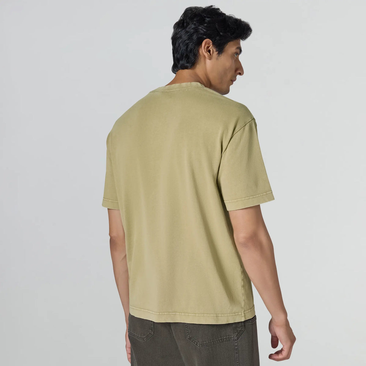 Haze Relaxed Fit Washed T-shirt - Camel Brown