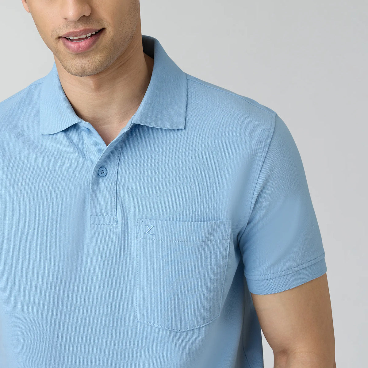 Code Polo T-shirts Sky Blue