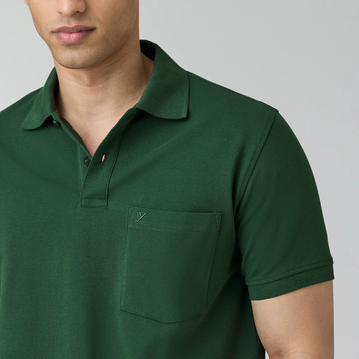 Code Polo T-shirts Basil Green