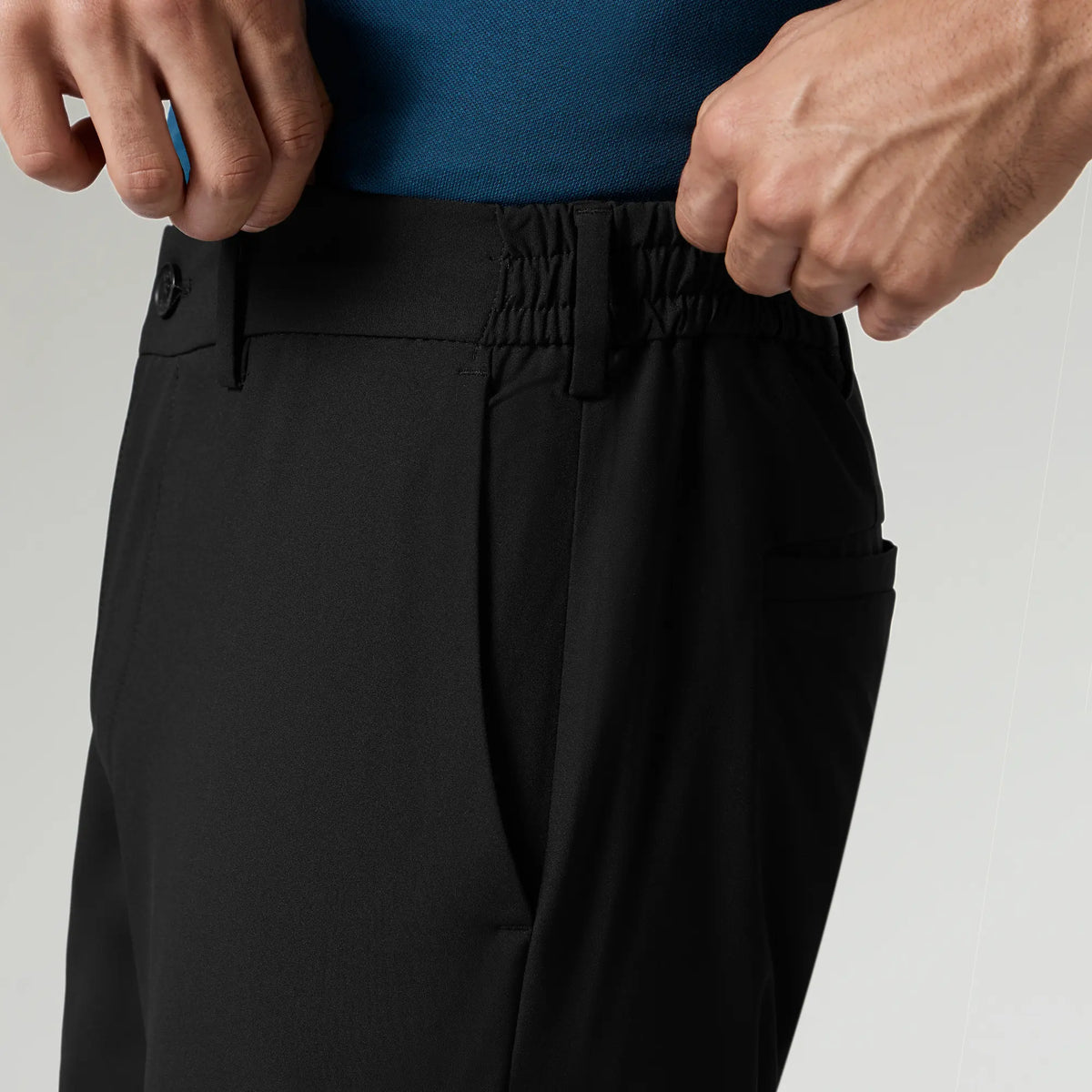 KINETIC: Soft Stretch Pants - Slim Fit Pitch Black - XYXX Crew