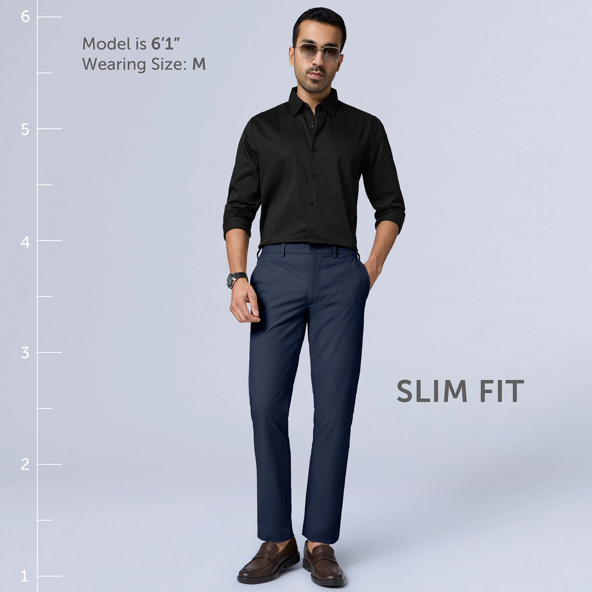 KINETIC: Soft Stretch Pants - Slim Fit Midnight Blue