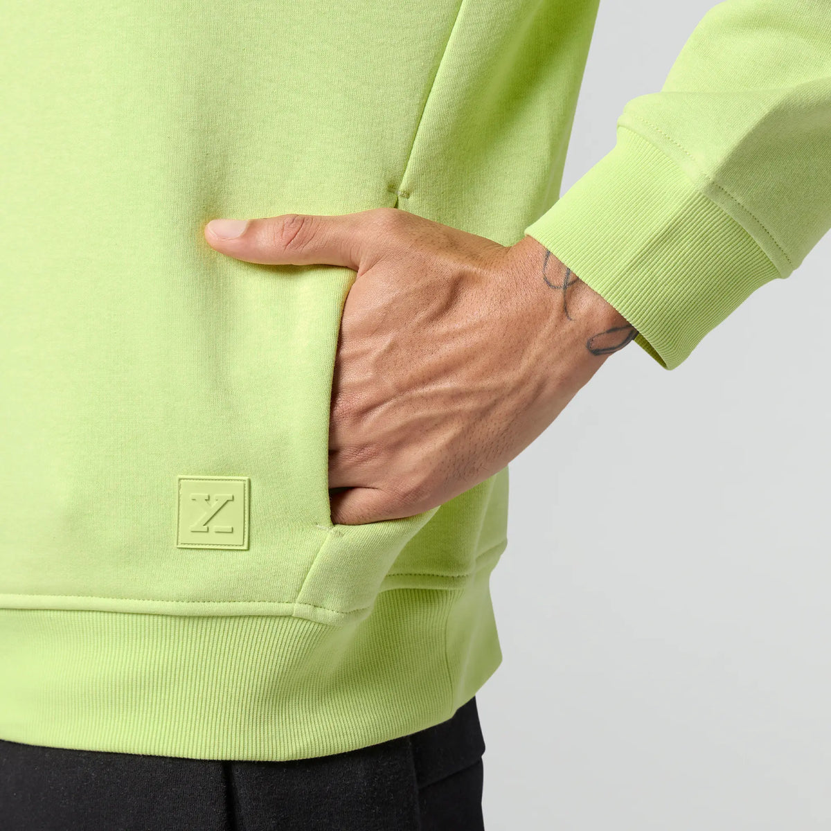 Pulse French Terry Cotton Blend Hoodies Lime Green - XYXX Crew