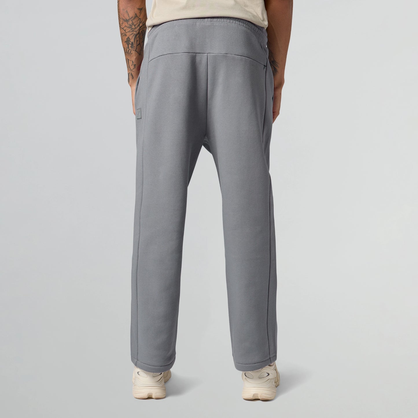 Pulse French Terry Cotton Blend Oversized Hoodie And Sweatpants Co Ord Set Pitch Black And Opal Grey