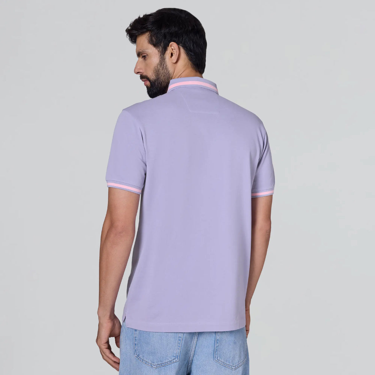 Pique Polo T-shirt - Purple Mist