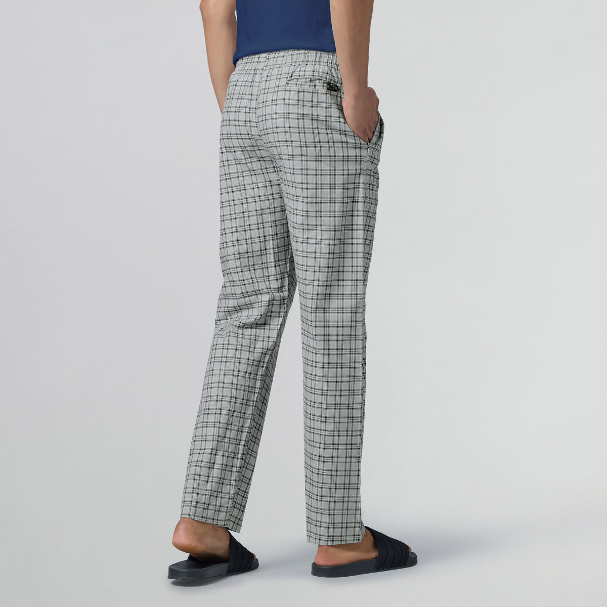 Checkmate Combed Cotton Pyjamas Frost Grey