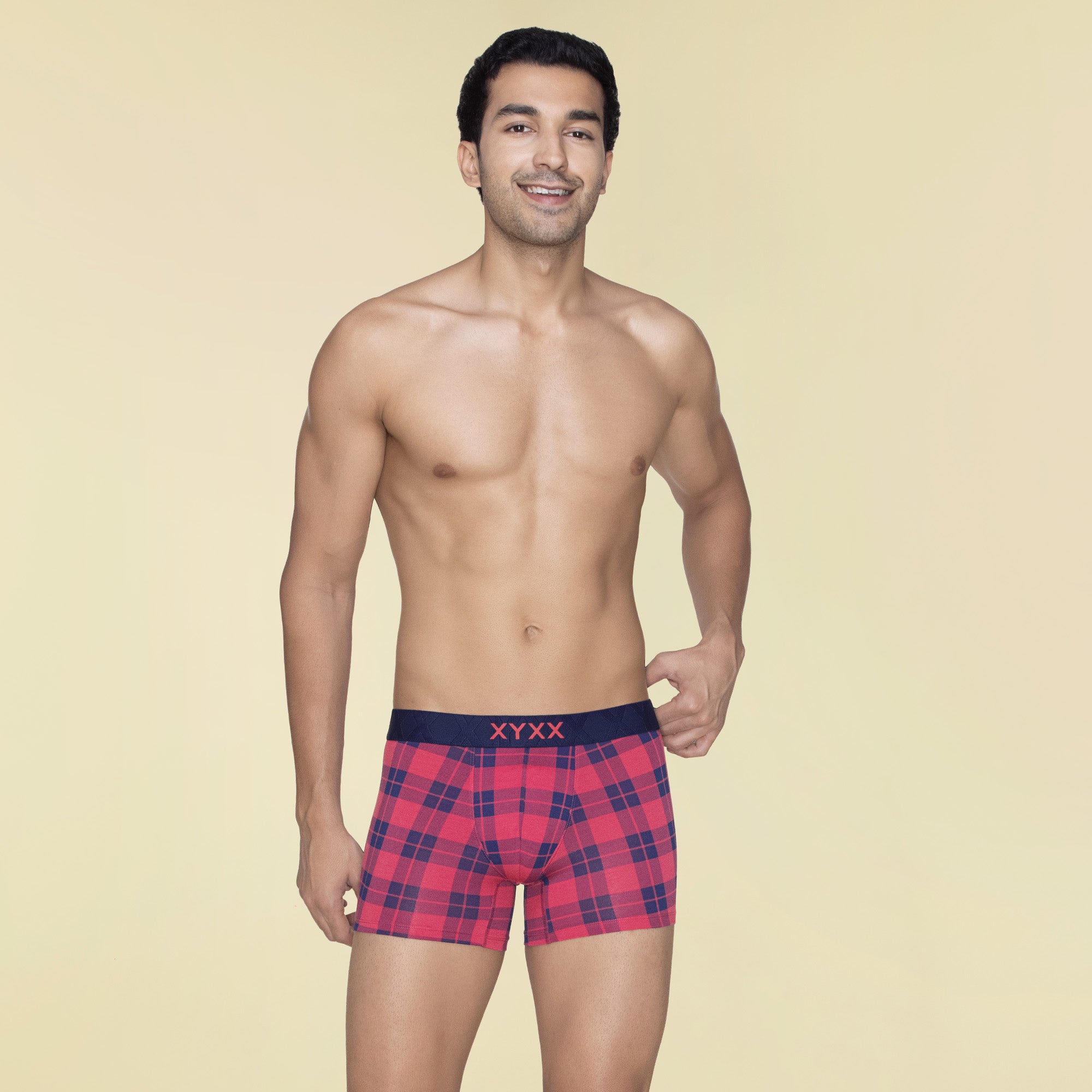Checkmate Modal-Cotton Trunks For Men Rio Red -  XYXX Mens Apparels