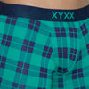 Checkmate Modal-Cotton Trunks For Men Aqua Green -  XYXX Mens Apparels