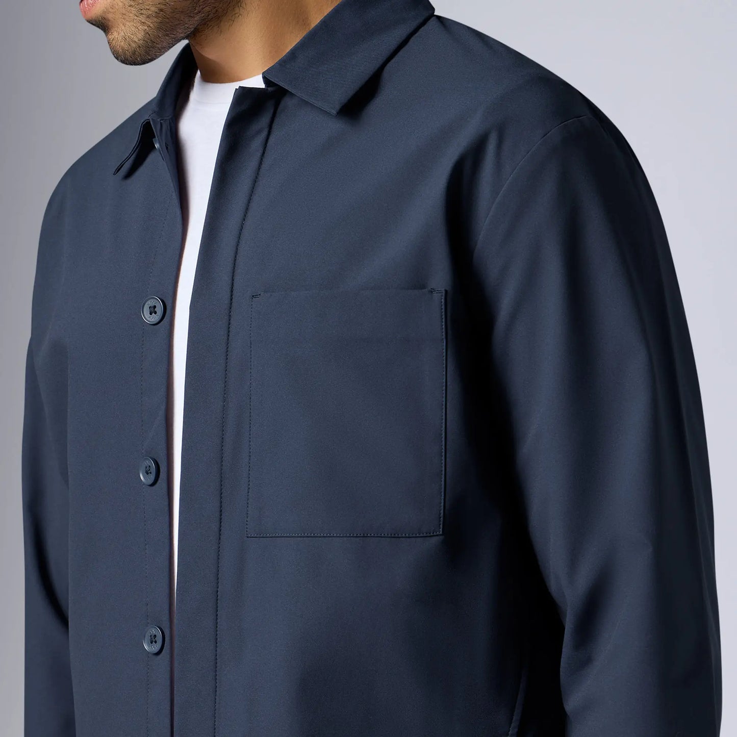 Amp Polyester Shacket Midnight Blue - XYXX Crew