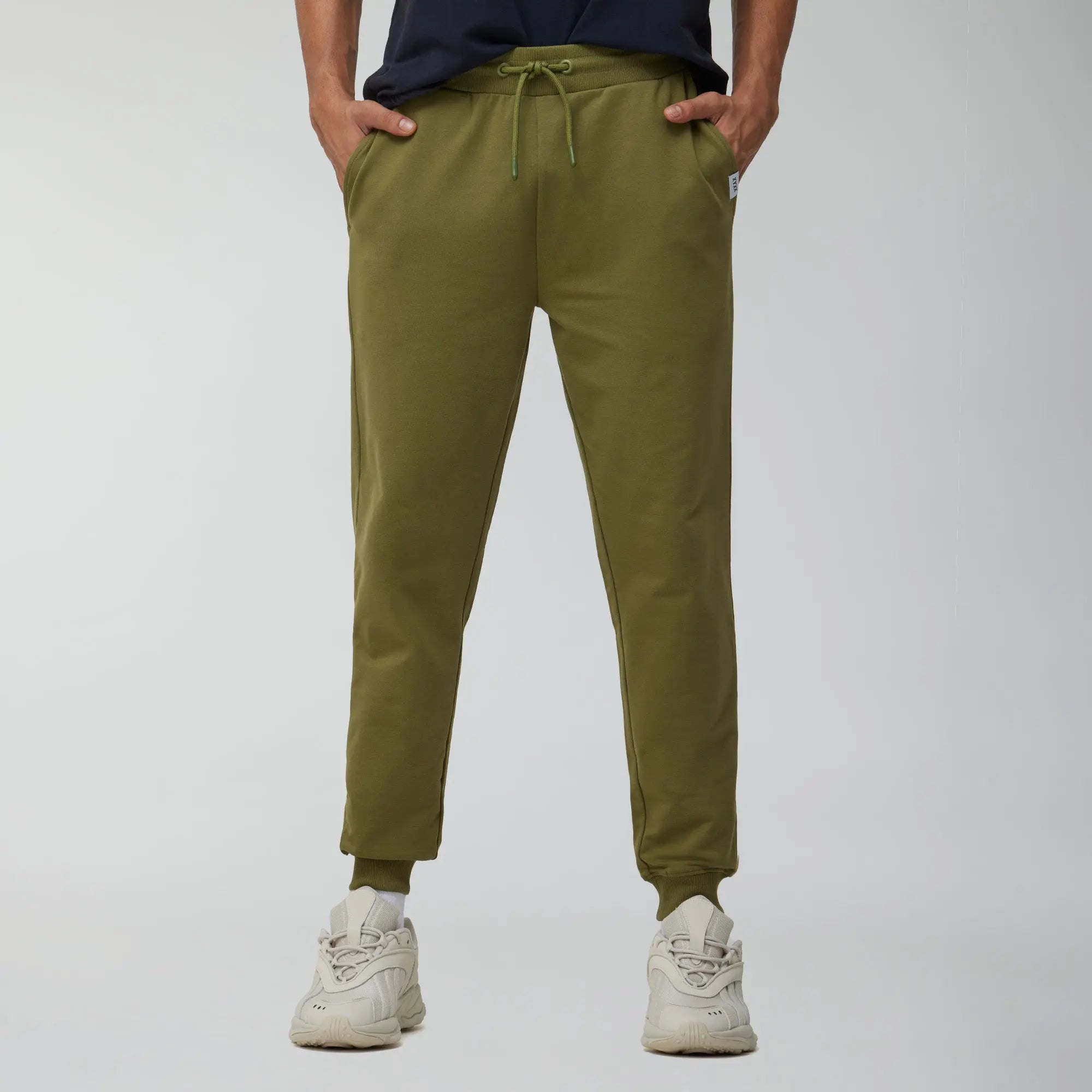Ascent French Terry Cotton Blend Joggers Olive Green – XYXX Ascent French Terry Cotton Blend Joggers Olive Green – XYXX