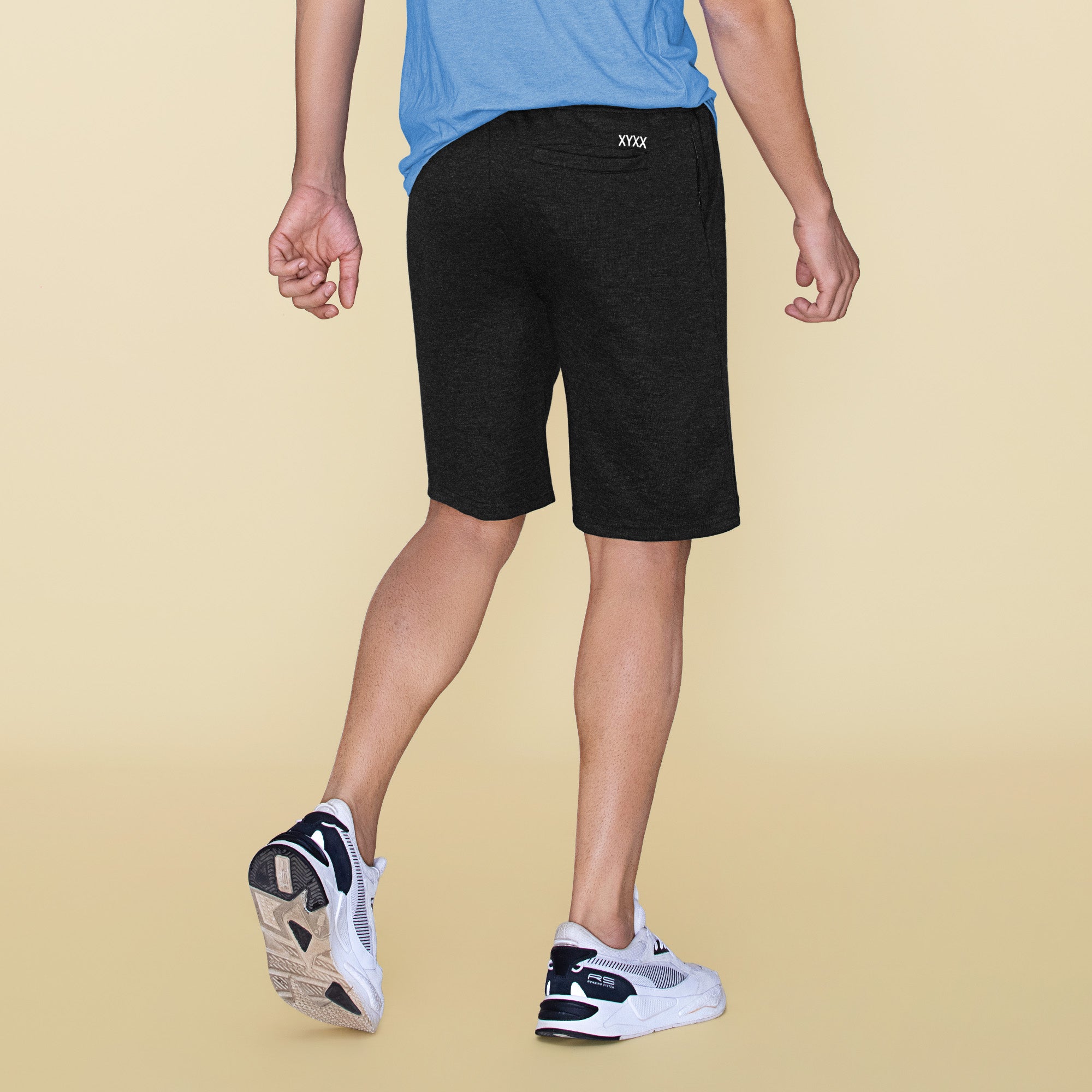 Hype Cotton Rich Shorts For Men Pitch Black - XYXX Mens Apparels
