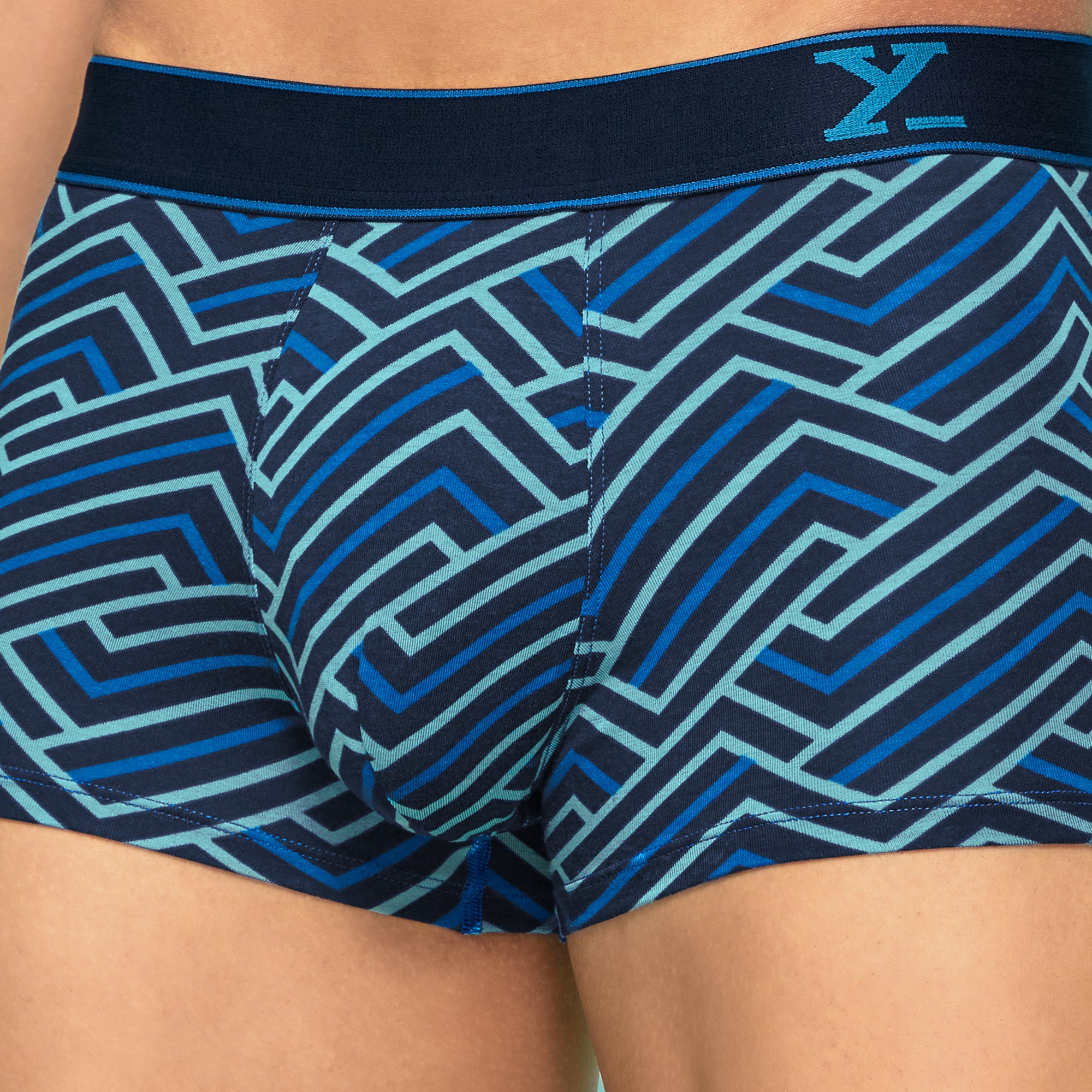 Parallax Cotton Trunks For Men Blue Stripes - XYXX Mens Apparels