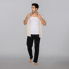 Ace Modal-Cotton Square Neck Vests For Mens Polar White Gym Fit - XYXX Mens Apparels