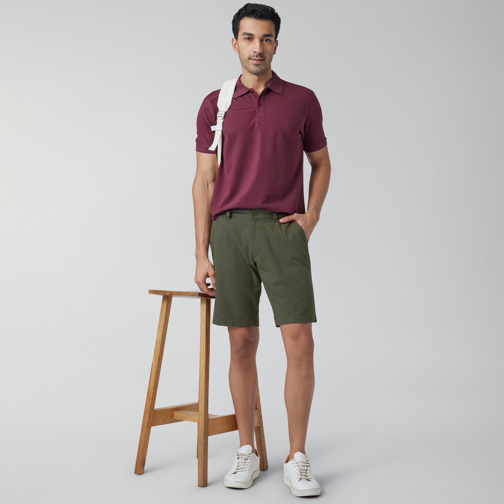 Element Cotton Chinos Shorts Olive Green