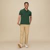 Nova Combed Cotton Polo T-shirt for men Basil Green - XYXX Mens Apparels