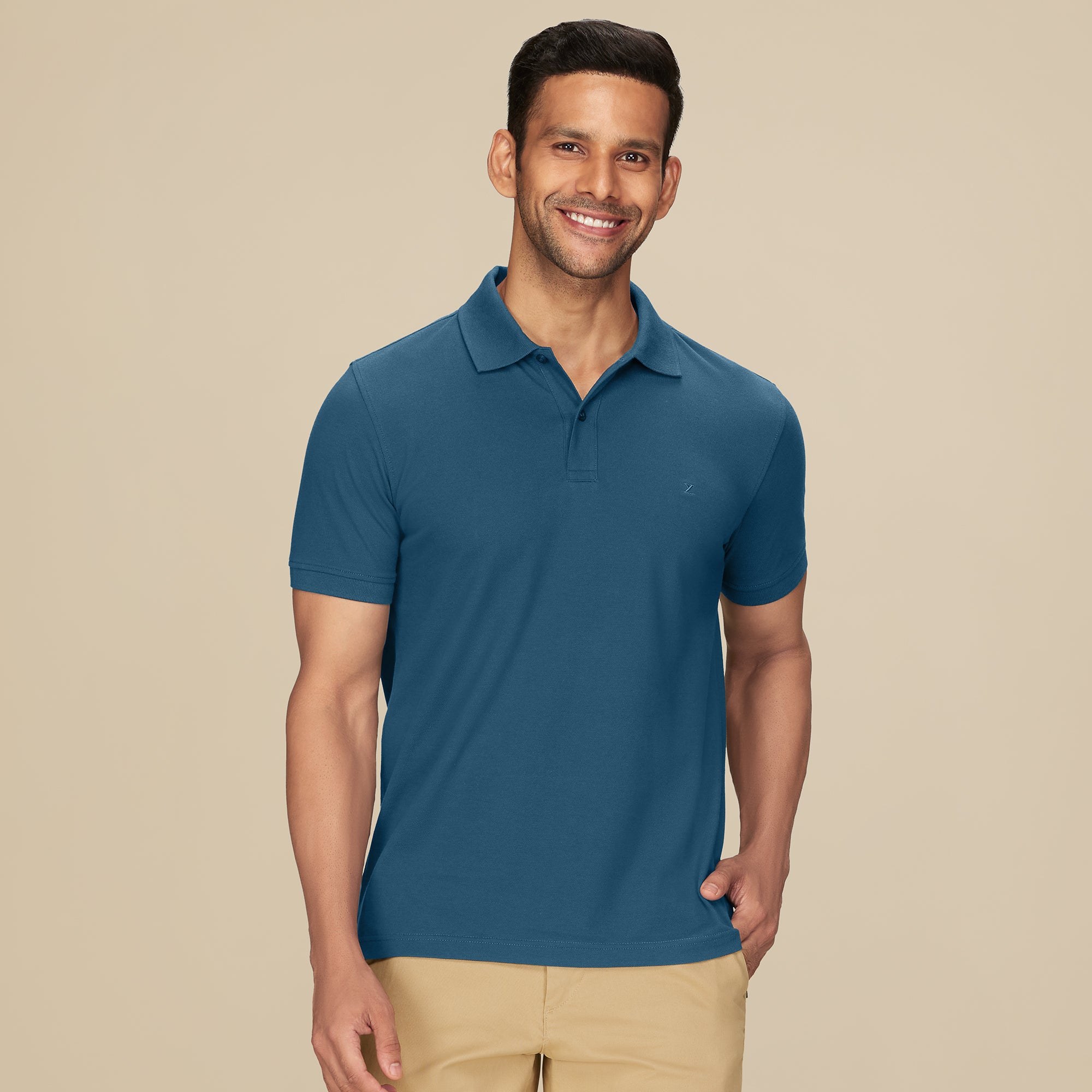 Nova Combed Cotton Polo T-shirt for men Isle Blue - XYXX Mens Apparels