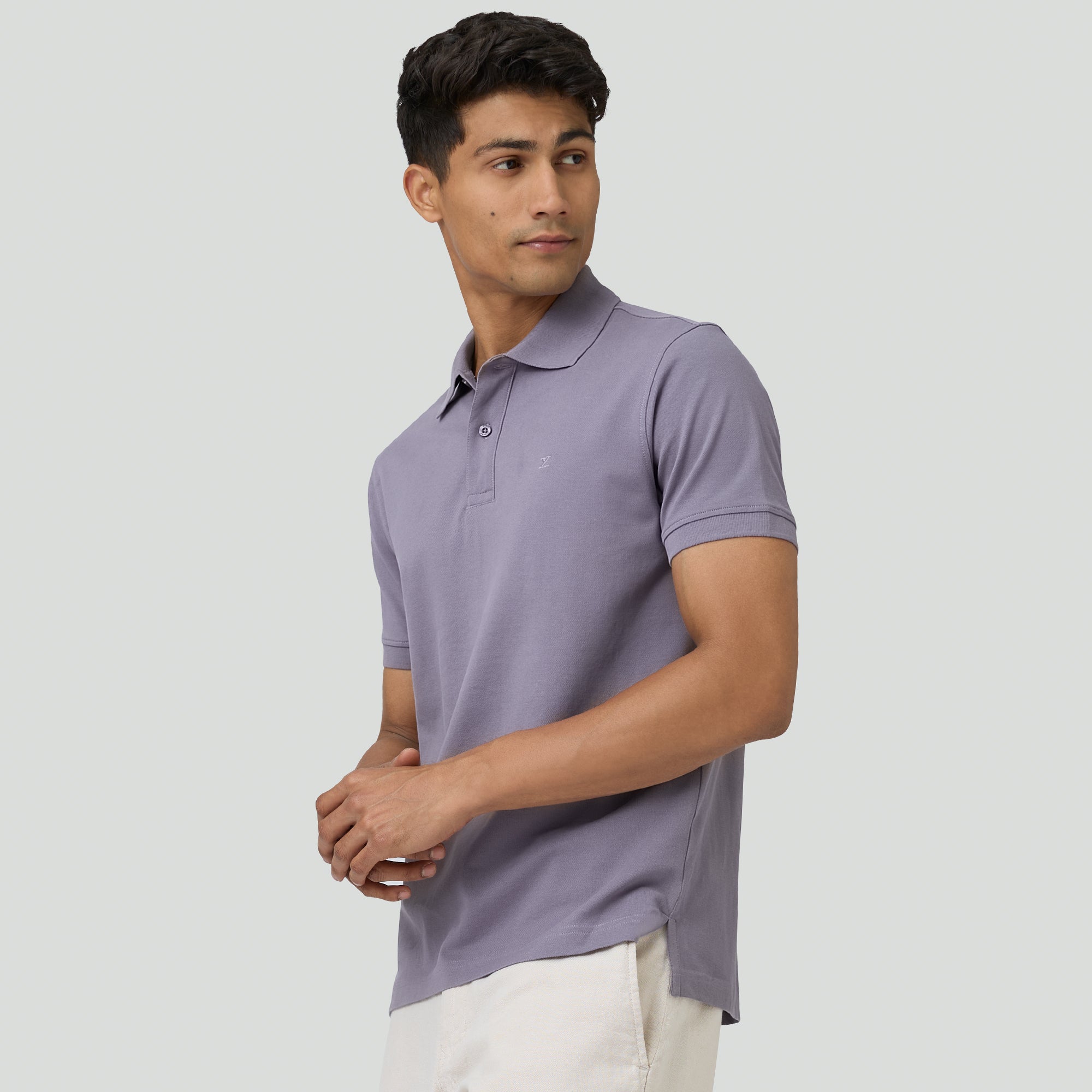 Nova Combed Cotton Polo T-shirts Misty Lilac
