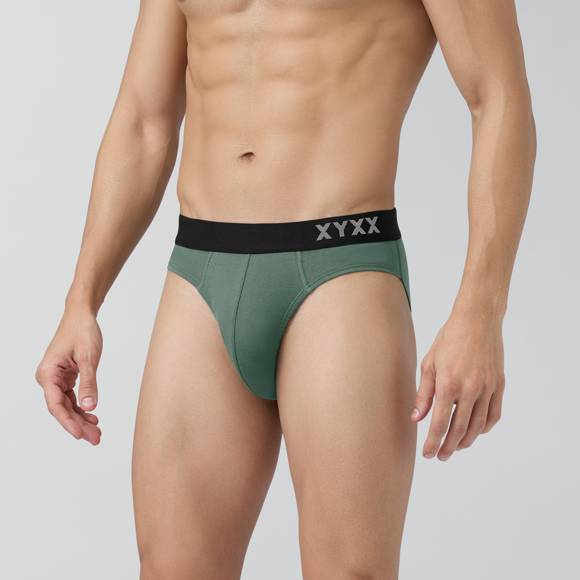 Pace Cotton Rib Briefs Olive Green