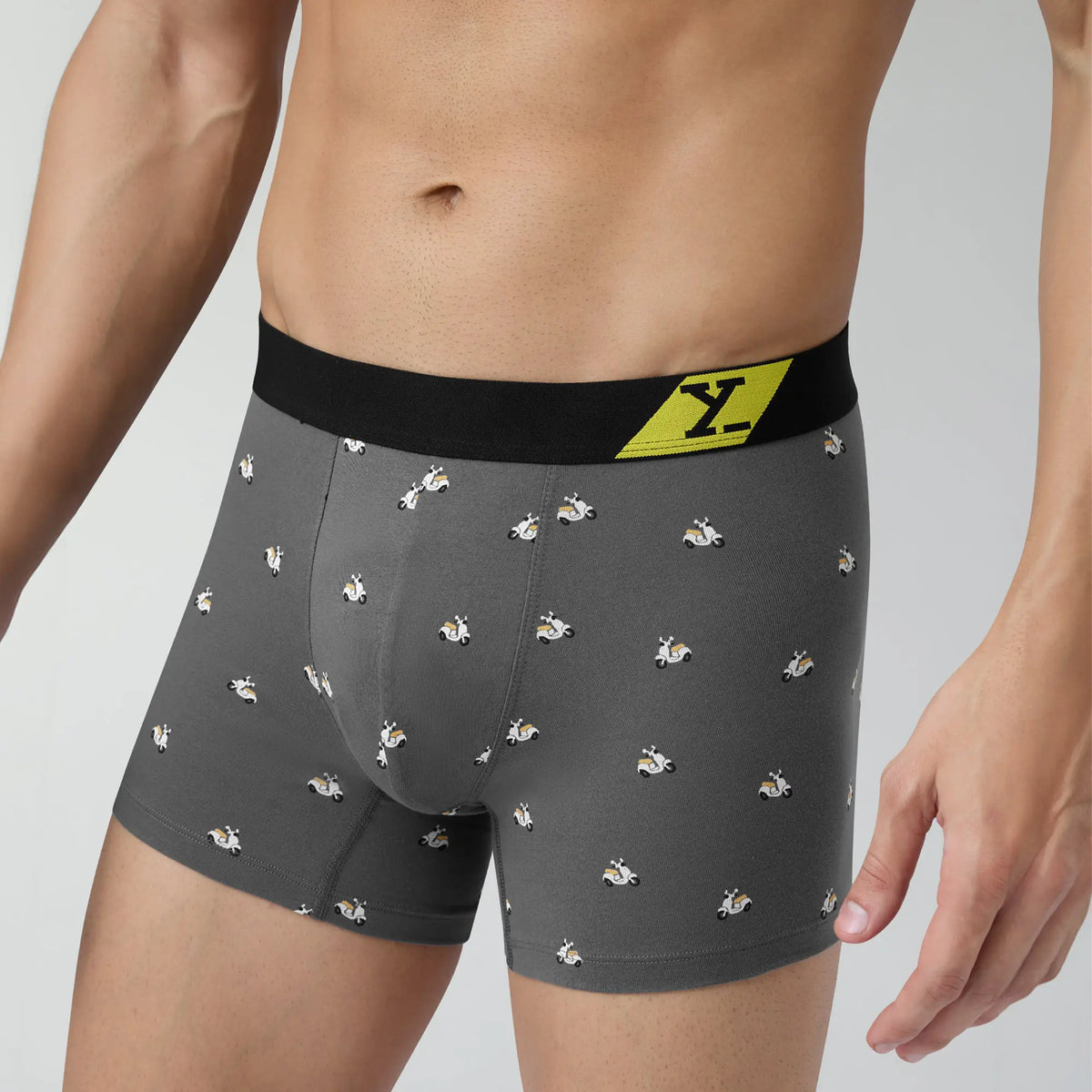Splash Cotton Stretch Trunks Vespa Grey - XYXX Crew