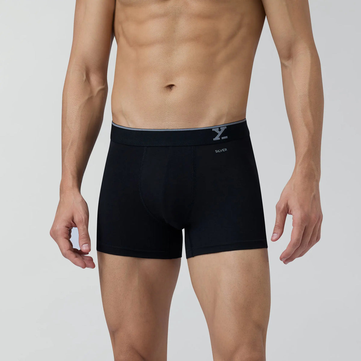 Traq Silver Cotton Trunks Black Knight - XYXX Crew