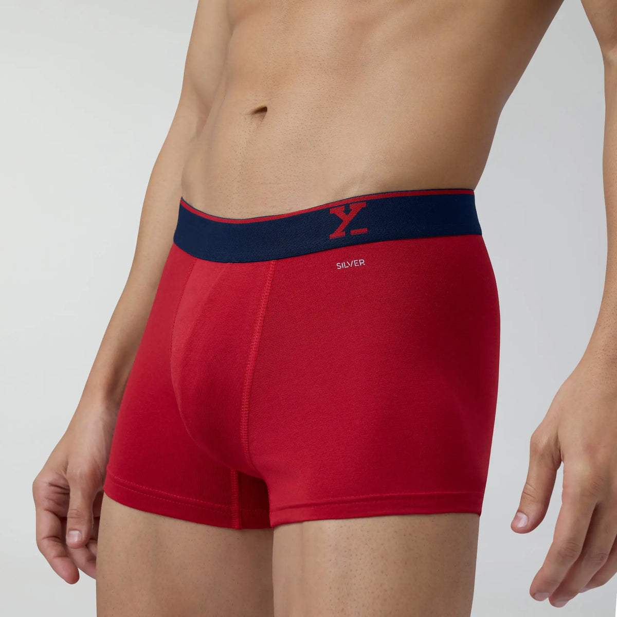 Traq Silver Cotton Trunks Rio Red - XYXX Crew