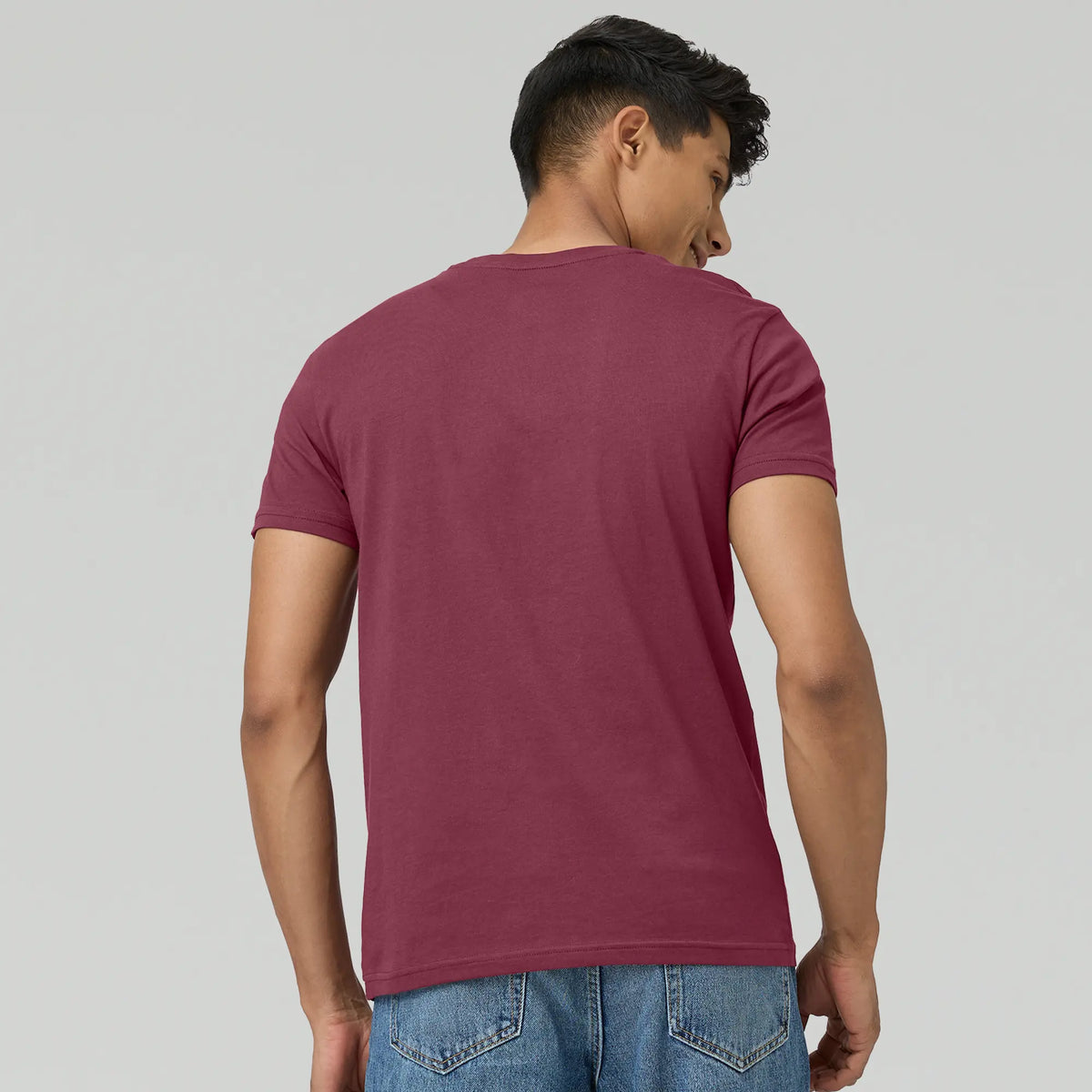 Pace Combed Cotton T-shirts Bold Burgundy - XYXX Crew
