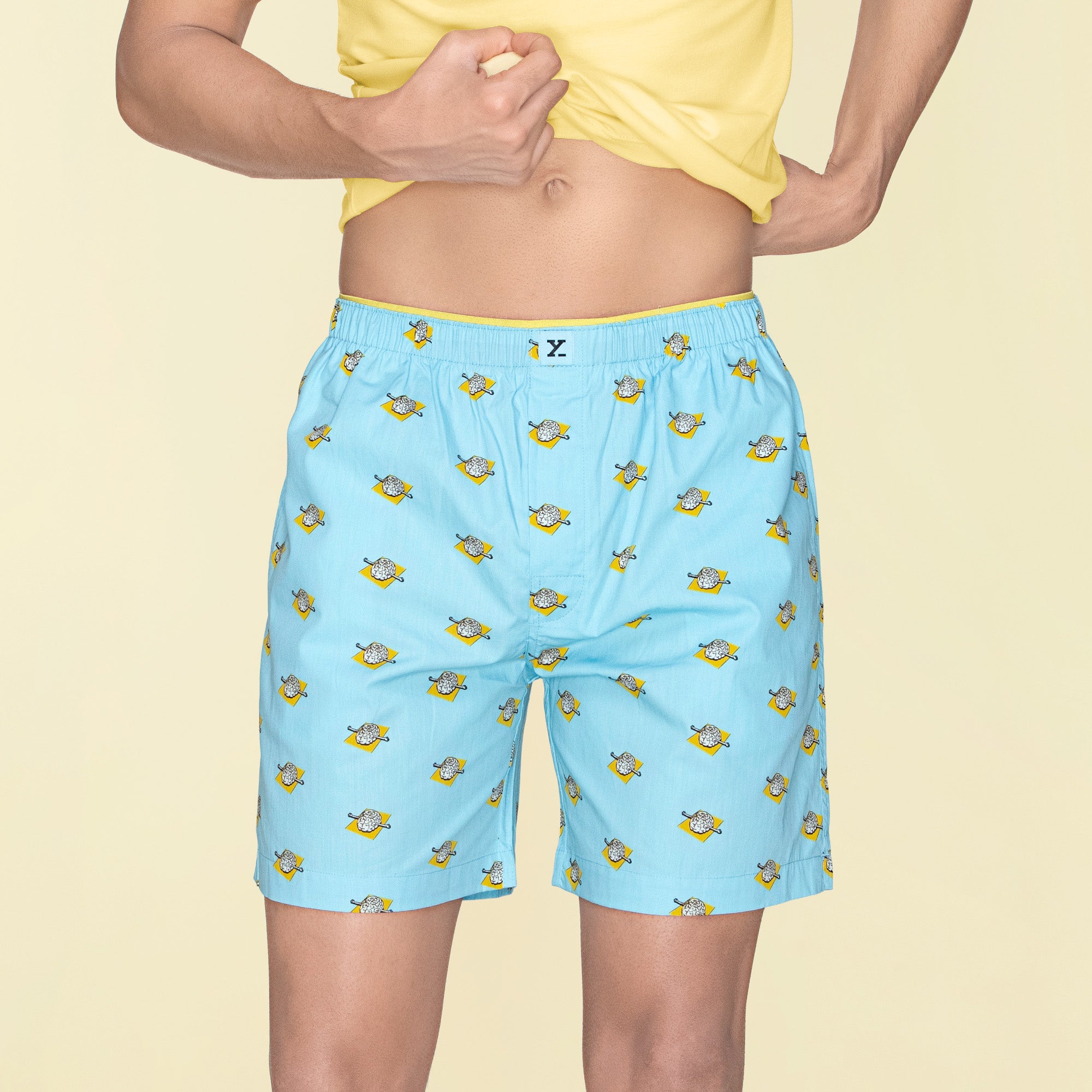 Renew Combed Cotton Boxer Shorts For Men Blue Sky - XYXX Mens Apparels
