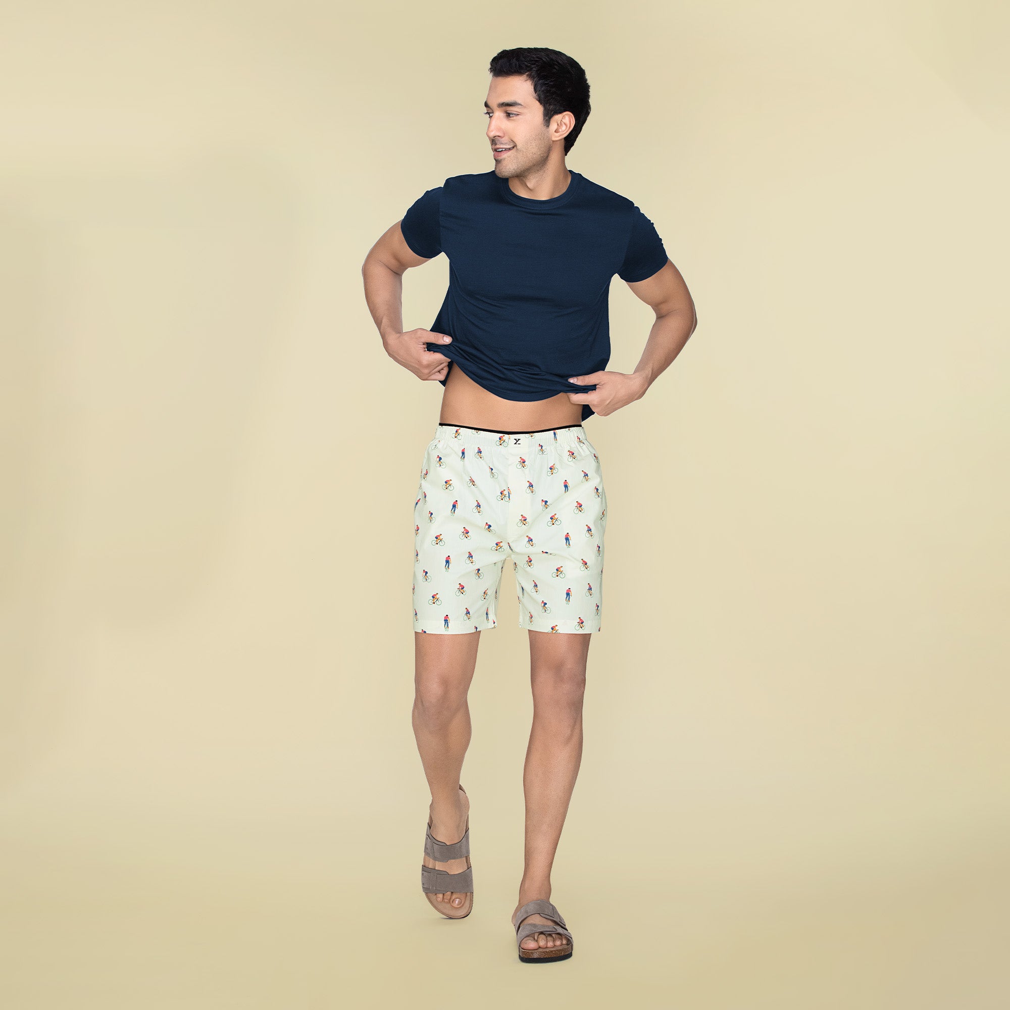 Renew Combed Cotton Boxer Shorts For Men Ivory White - XYXX Mens Apparels