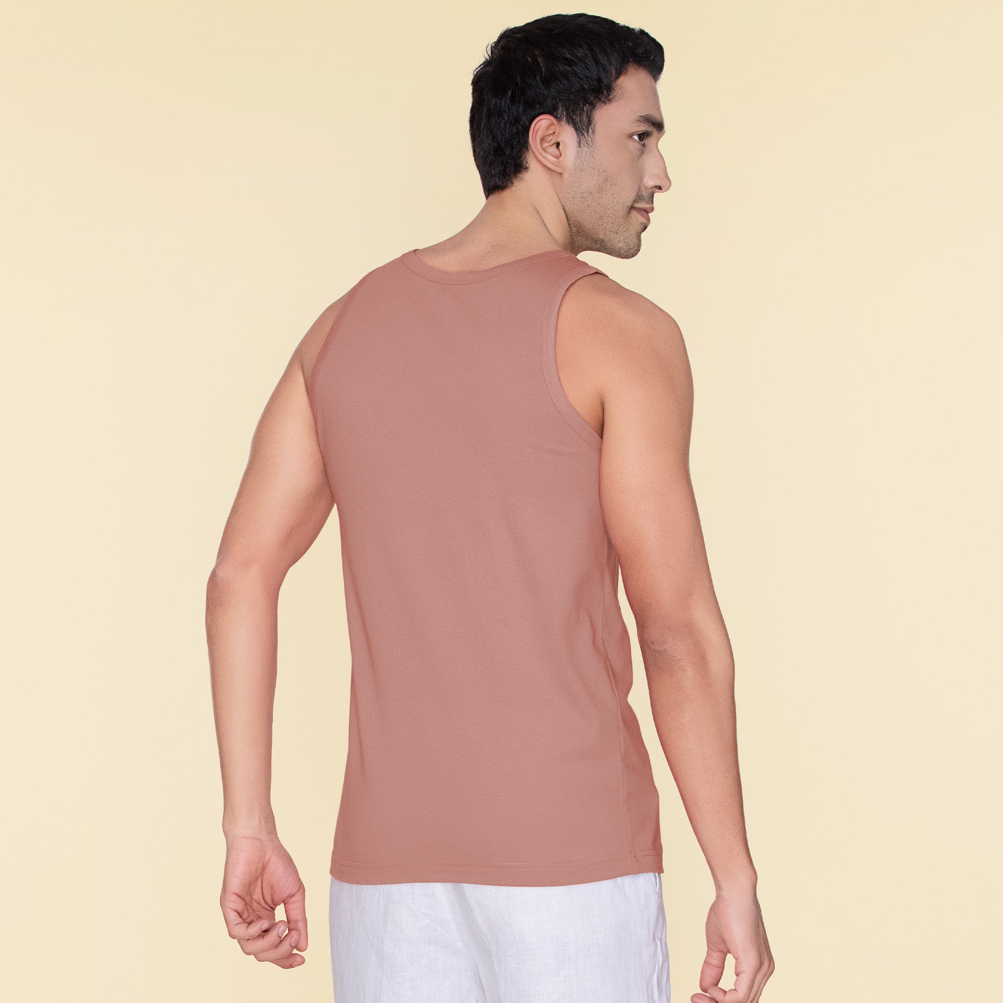 Renew Combed Cotton Tank Tops For Men Pink Punch - XYXX Mens Apparels
