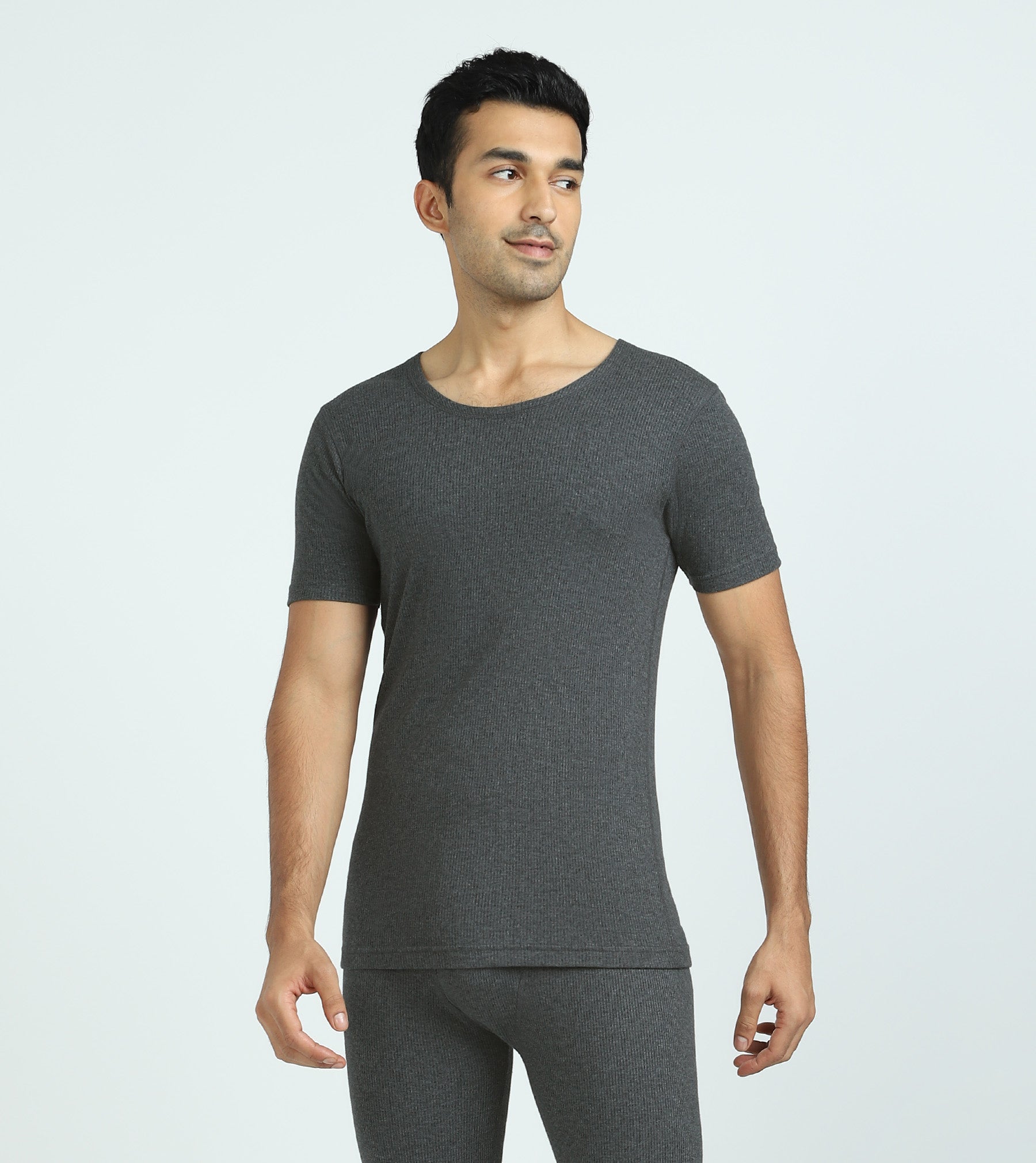 Cotton Rich Thermal Short Sleeve Vest Graphite Grey – XYXX Apparels