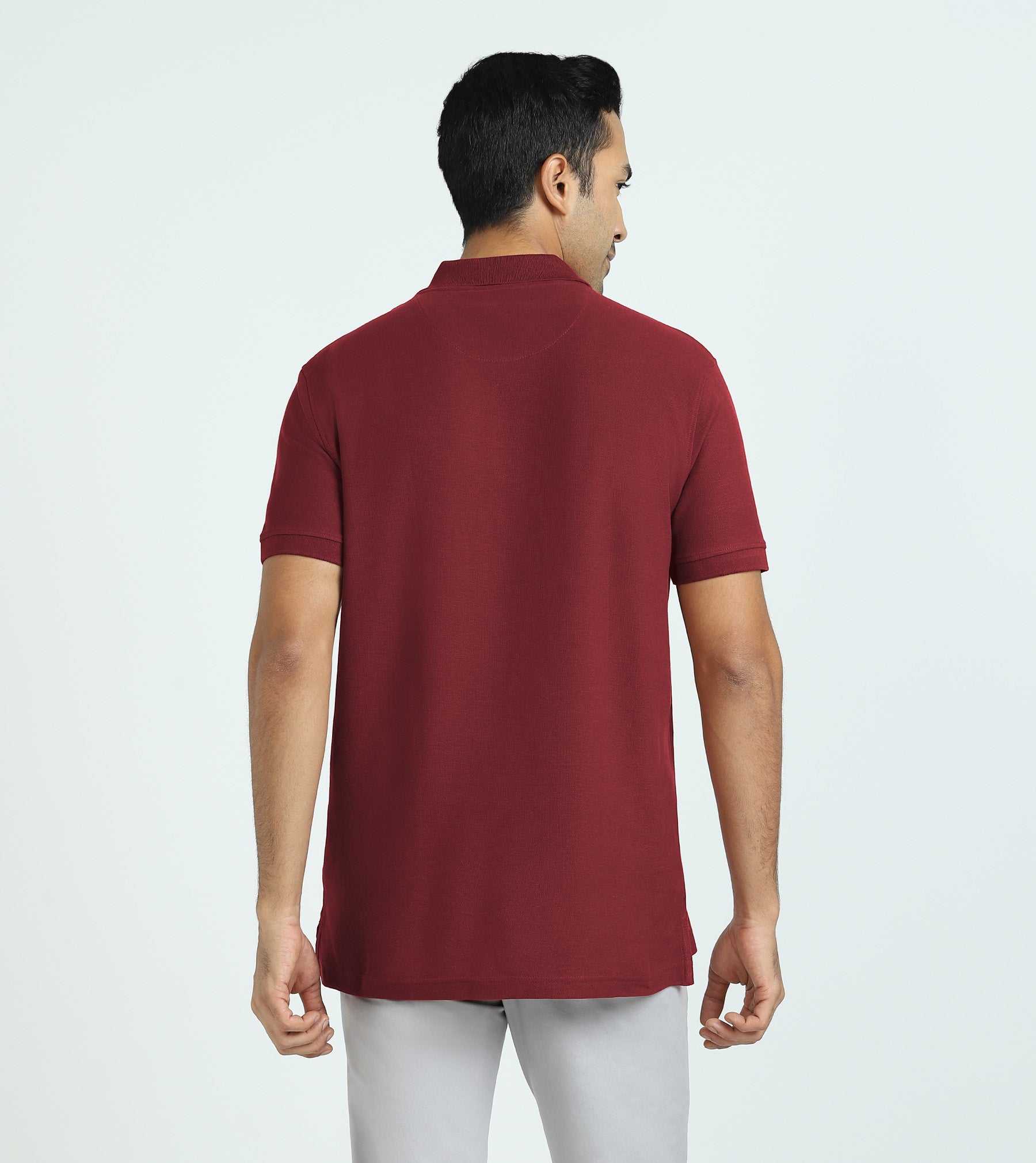 Element Combed Cotton Polo T-shirts For Men Bold Burgundy - XYXX Mens Apparels