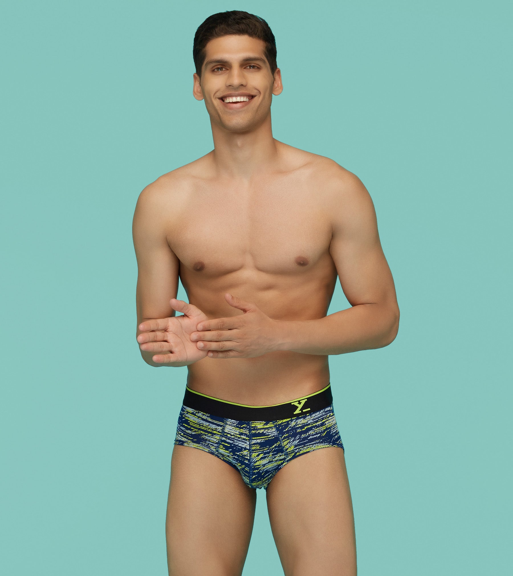 Modal Plain Antimicrobial Underwear Trunk For Men, Length: Mid Way