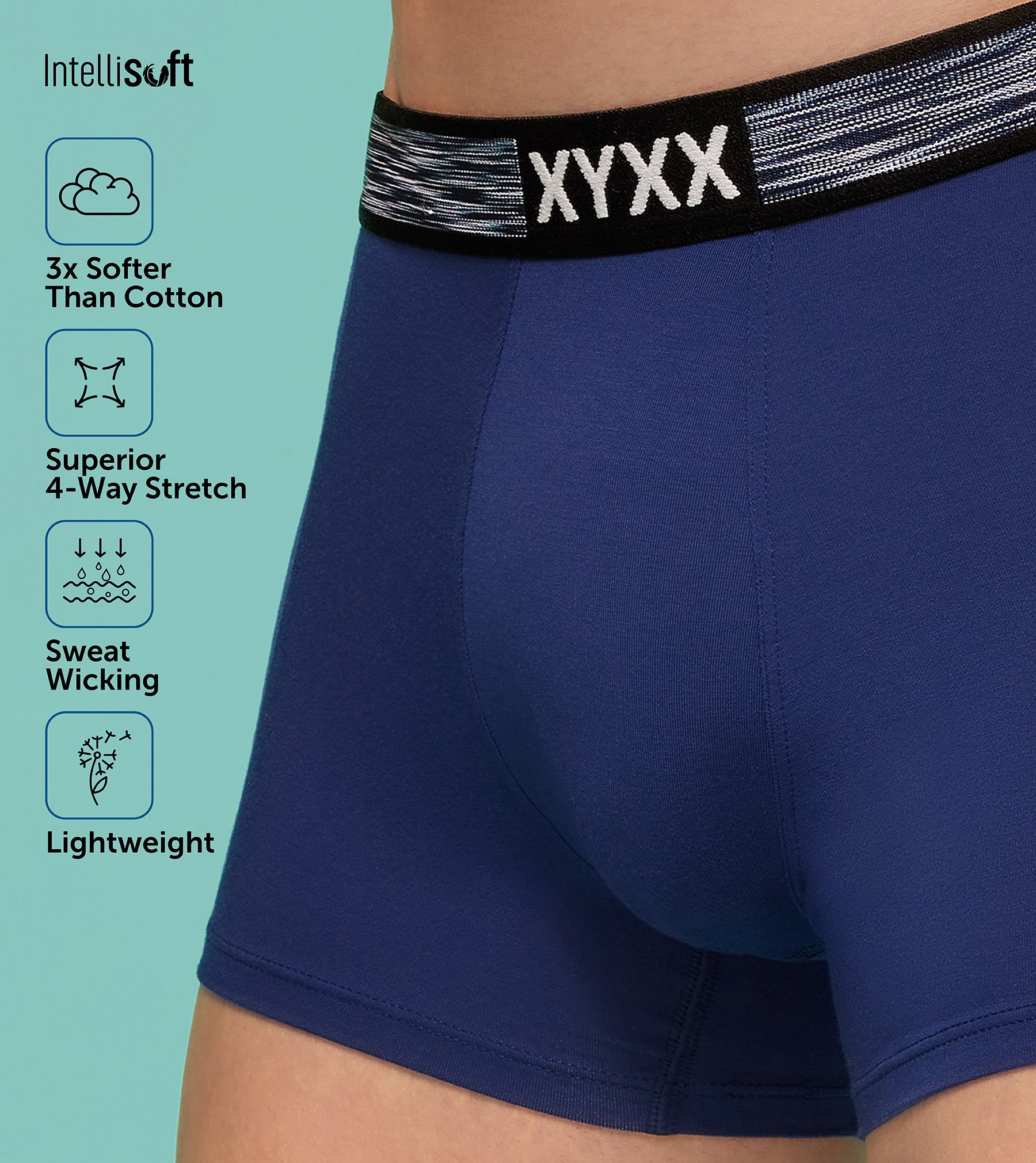 Hues Modal Trunks For Men Vivid Blue -  XYXX Mens Apparels
