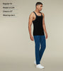Pace Square Neck Vests For Men Black Knight - XYXX Mens Apparels