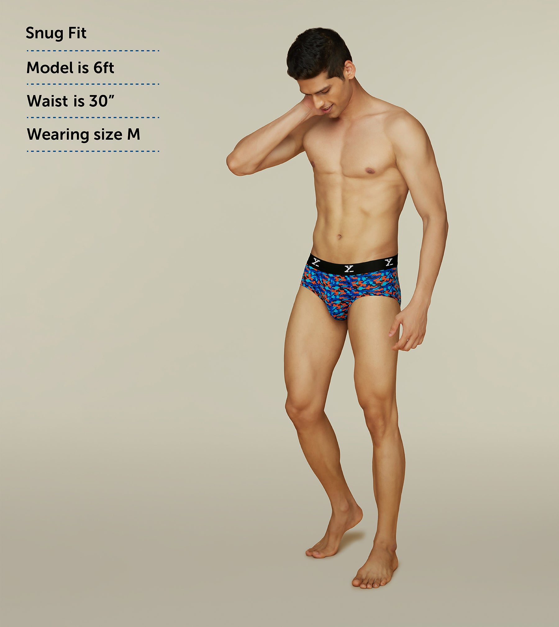 Shuffle Modal Briefs For Men Camouflage Blue -  XYXX Mens Apparels