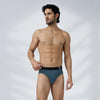 Aero Silver Cotton Briefs Steel Blue