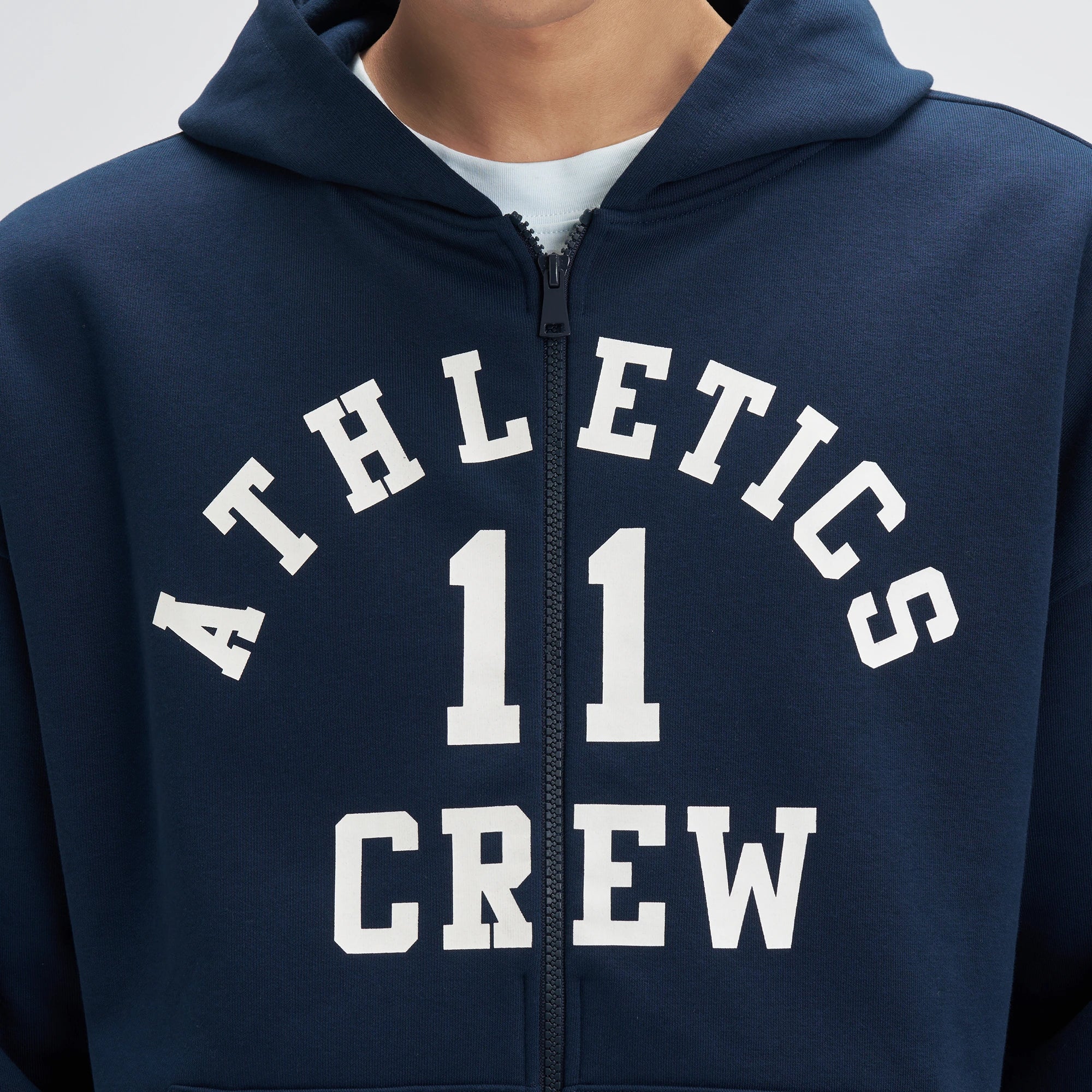 Crew Oversized Zipper Hoodie  -  Blue Nights