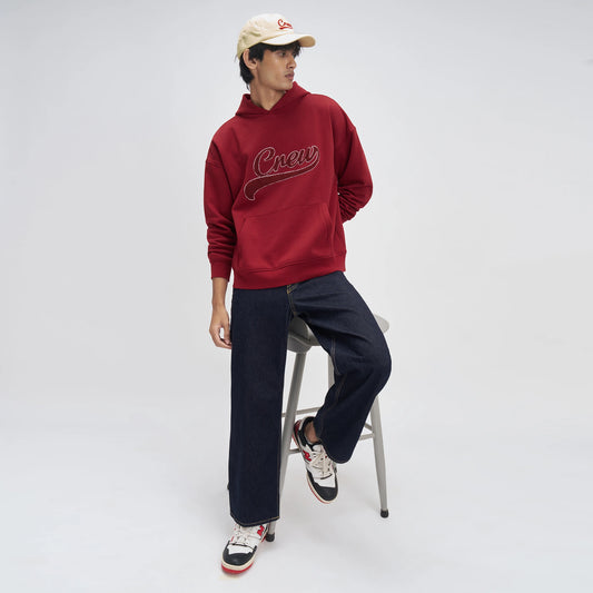 Crew Oversized Hoodie - Varsity Red