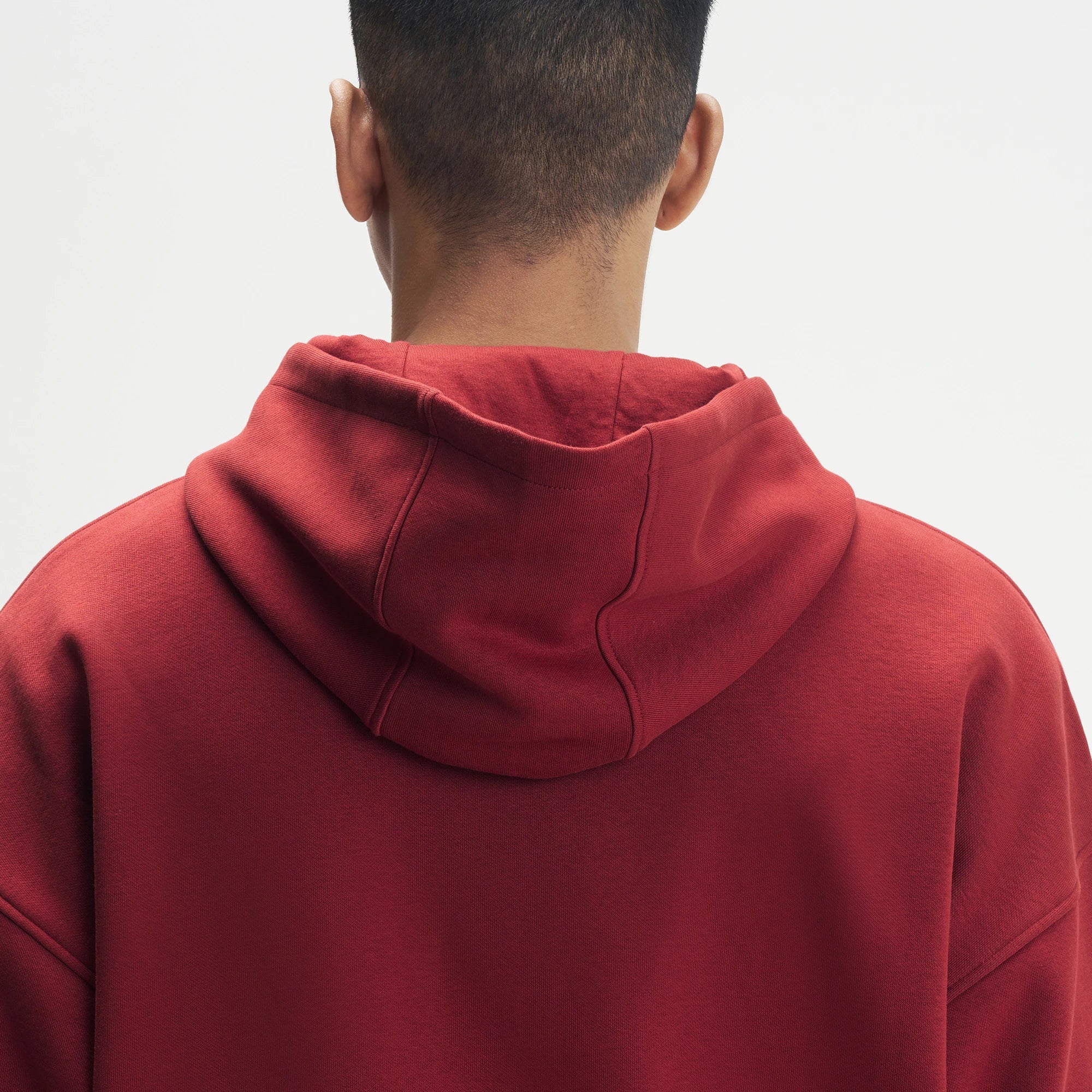 Crew Oversized Zipper Hoodie  -  Varsity Red