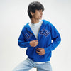 Crew Oversized Zipper Hoodie  - Campus Blue