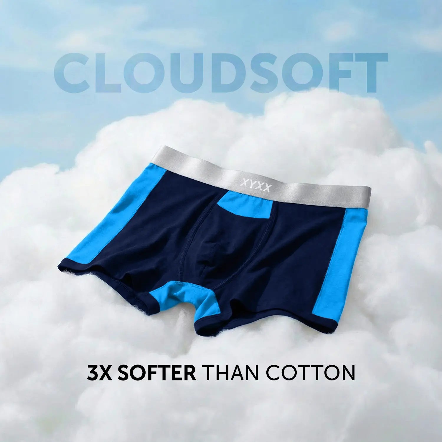 Illuminati Modal Trunks Blue Black Duo Blue (Pack of 3)