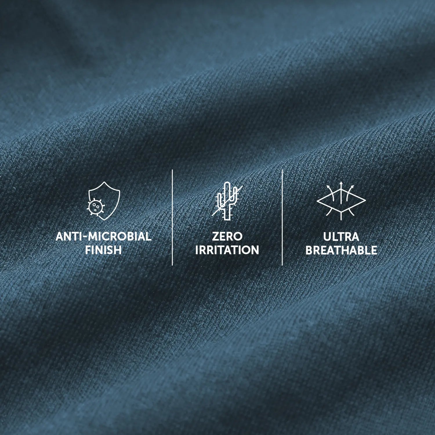 Aero Silver Cotton Trunks Steel Blue