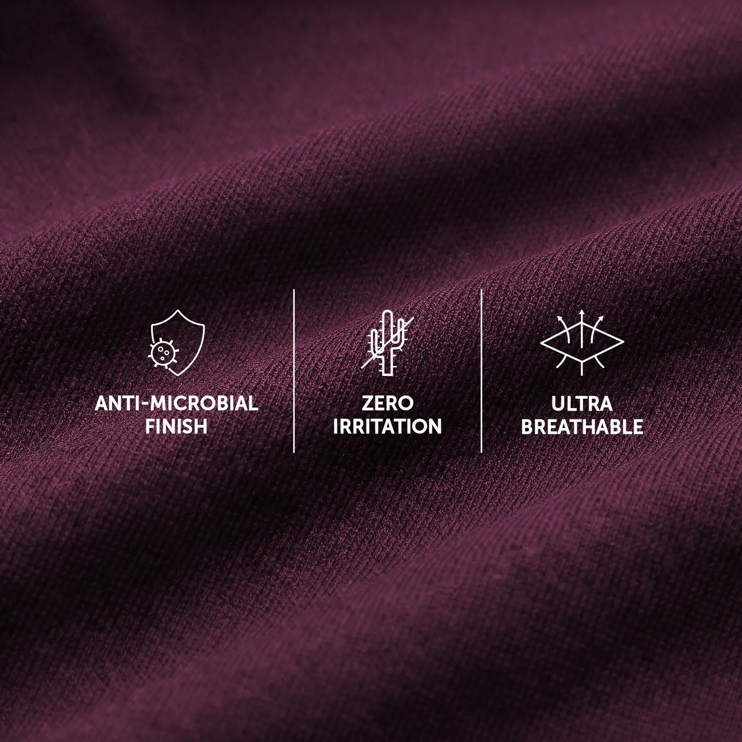 Aero Silver Cotton Trunks Plum Red