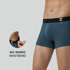 Aero Silver Cotton Trunks Steel Blue