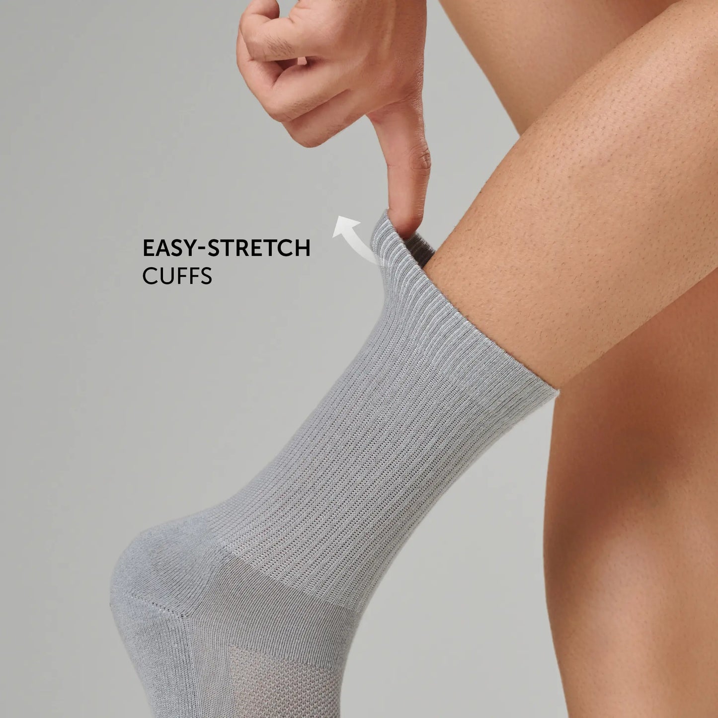 Crew-Length Socks - Cement Grey